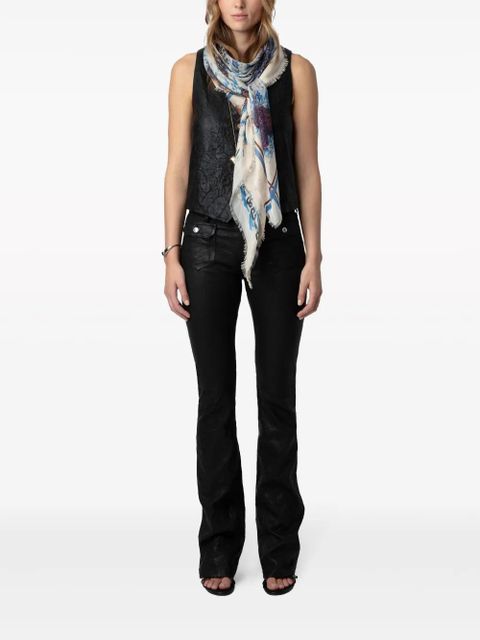 Zadig&Voltaire Kerry printed modal scarf - Blue