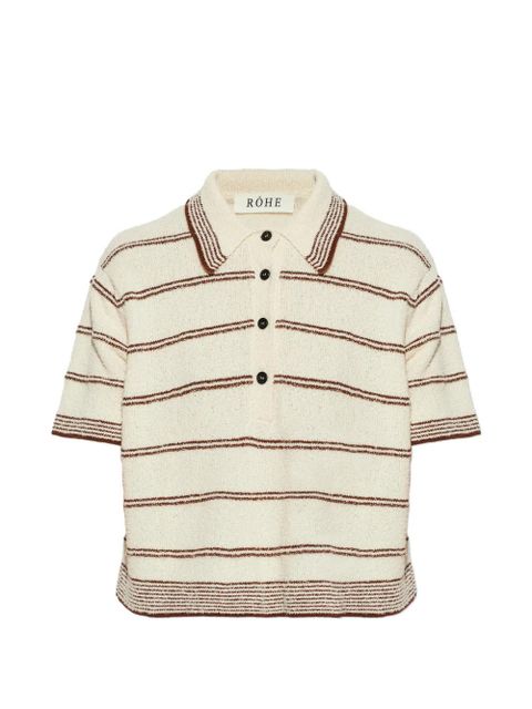 Róhe striped polo top - Neutrals - zdjęcie produktu nr 1