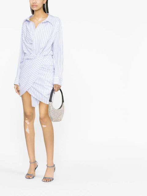 Alexander Wang striped asymmetric shirt dress - White