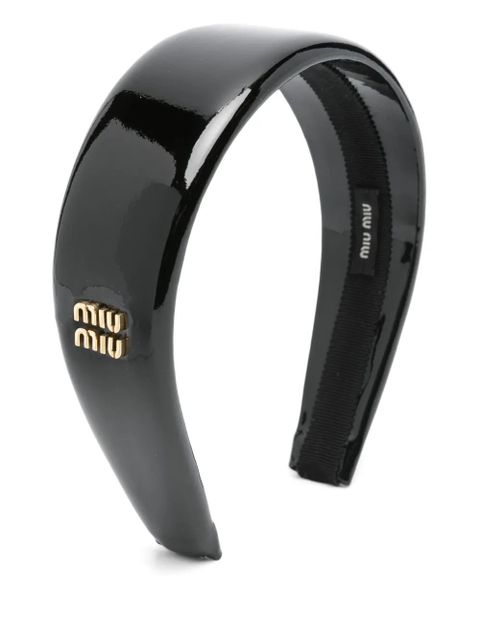 Miu Miu Vernice headband - Black - zdjęcie produktu nr 1
