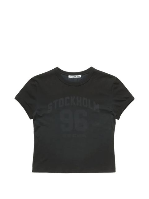 Acne Studios logo-print short-sleeve T-shirt - Black - zdjęcie produktu nr 1