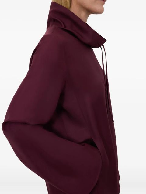 LouLou de Saison drawstring-neck wide-sleeve top - Red