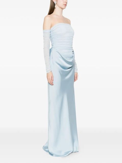 ROTATE BIRGER CHRISTENSEN blue maxi dress