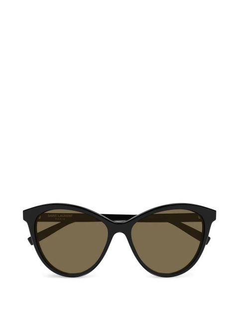 Saint Laurent Eyewear cat-eye logo-lettering sunglasses - Black - zdjęcie produktu nr 1