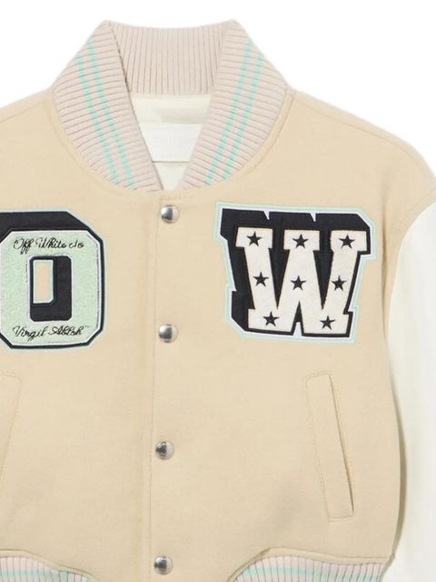 Off-White graffiti varsity jacket - Neutrals - zdjęcie produktu nr 2