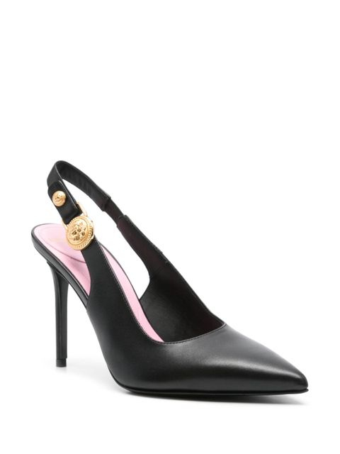 Balmain 100mm leather slingback pumps - Black