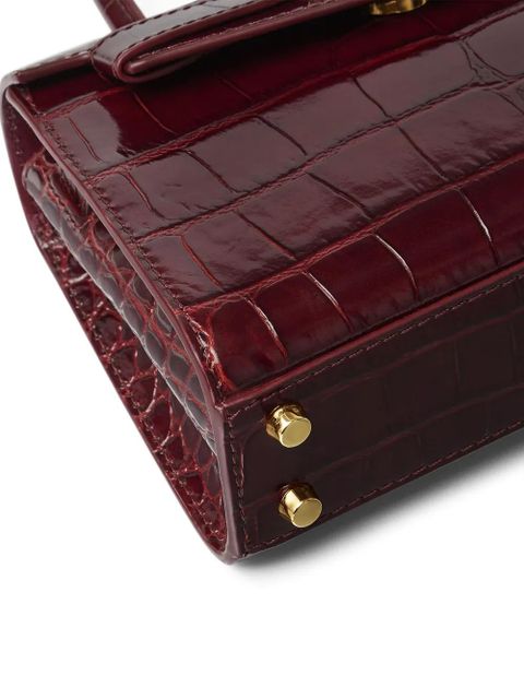 Versace small Medusa '95 croc-effect tote bag - Red