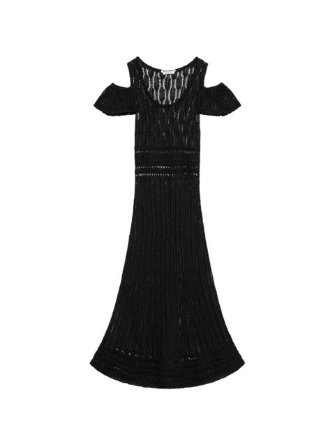 JW Anderson cold-shoulder knitted midi dress - Black - zdjęcie produktu nr 1