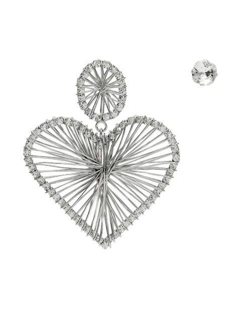 ISABEL MARANT heart-shaped crystal earrings - Silver - zdjęcie produktu nr 1