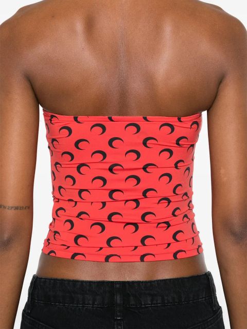 Marine Serre Moonogram-pattern top - Red