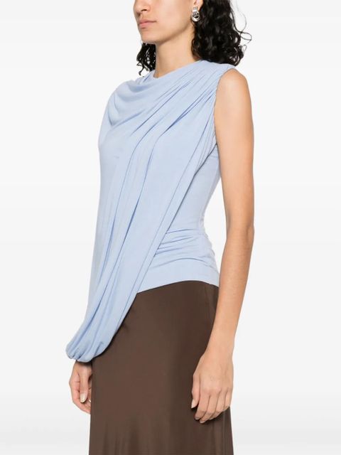 MANURÍ draped blouse - Blue - zdjęcie produktu nr 2