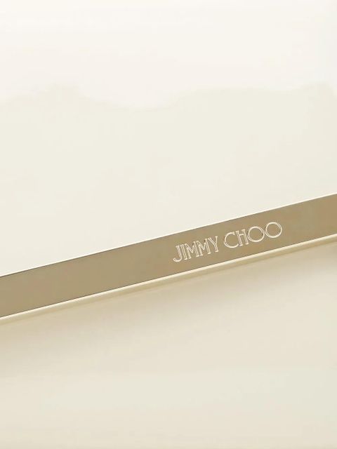 Jimmy Choo Emmie leather clutch bag - White