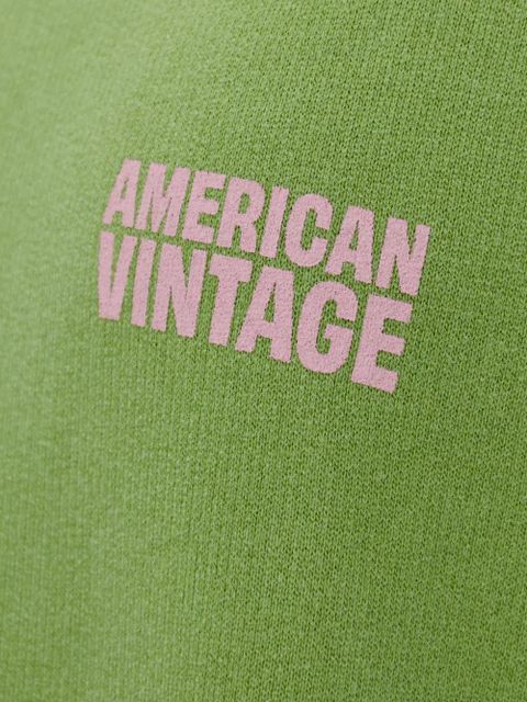 American Vintage logo crew neck sweatshirt - Green
