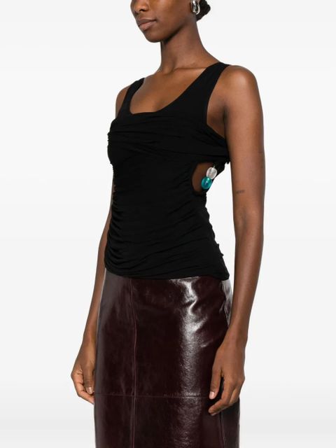Christopher Esber draped asymmetric top - Black