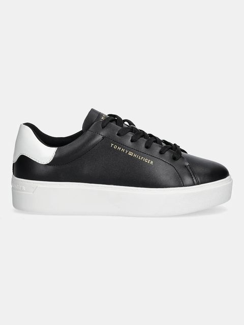 Tommy Hilfiger sneakersy skórzane CHIC PLATFORM CUPSOLE PATENT damskie kolor czarny FW0FW08681 - zdjęcie produktu nr 2