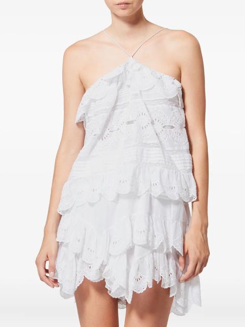 MARANT ÉTOILE Prisha ruffled top - White