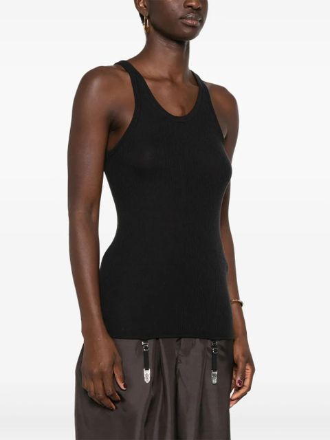 LEMAIRE suspenders-detail seamless tank top - Black