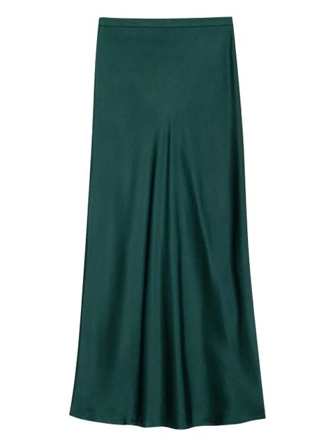 ANINE BING Bar silk skirt - Green - zdjęcie produktu nr 1