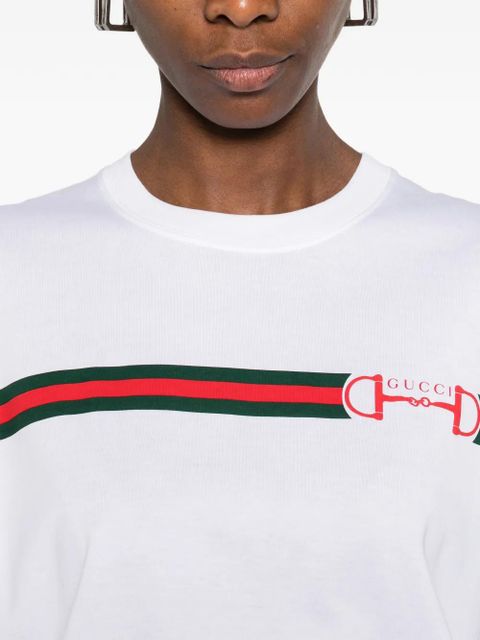 Gucci stripe logo T-shirt - White
