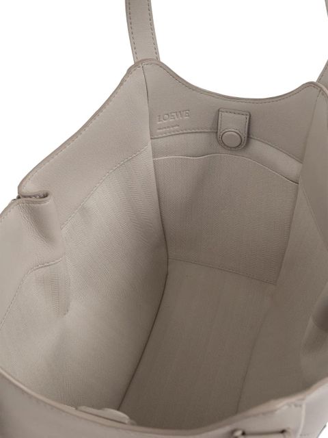 LOEWE Hammock Flip leather tote bag - White