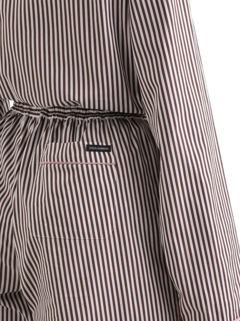 Dolce & Gabbana striped poplin trousers - Brown