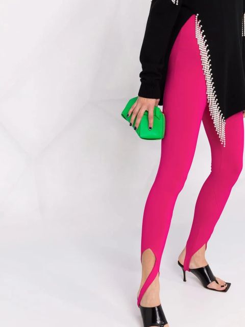 The Attico Jamie cut-out stirrup leggings - Pink