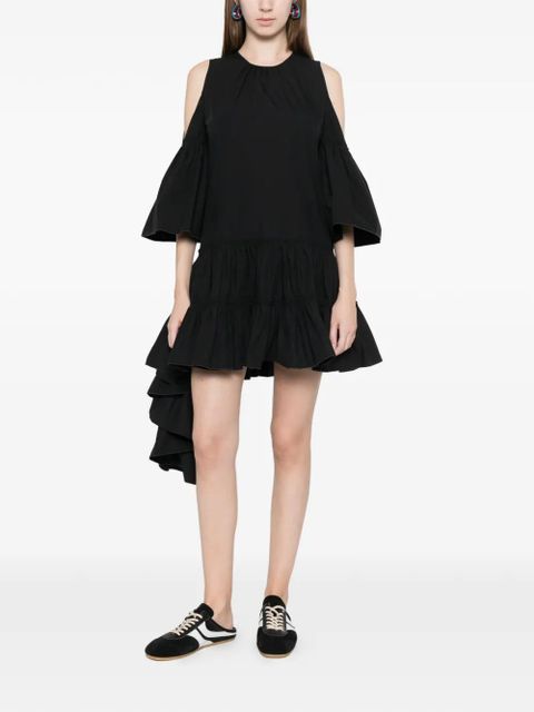 JW Anderson cold-shoulders ruffled asymmetric dress - Black - zdjęcie produktu nr 2