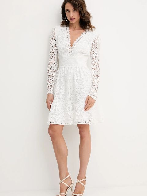 Morgan sukienka kolor biały mini rozkloszowana RLUCA