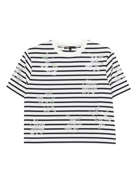 Maje striped-pattern T-shirt - White - zdjęcie produktu nr 1