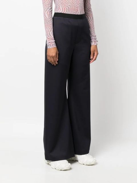 MM6 Maison Margiela seam-detail wide-leg trousers - Blue