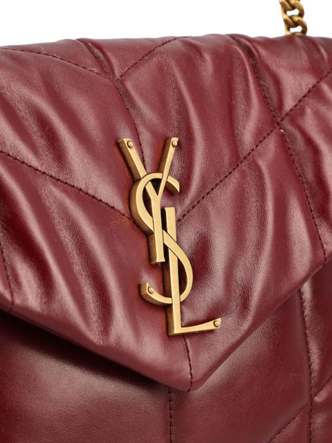 Saint Laurent small quilted puffer shoulder bag - Red