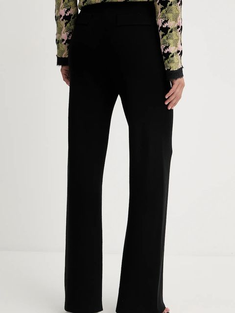 Silvian Heach spodnie SCHOOFS damskie kolor czarny szerokie high waist GPA25290PA