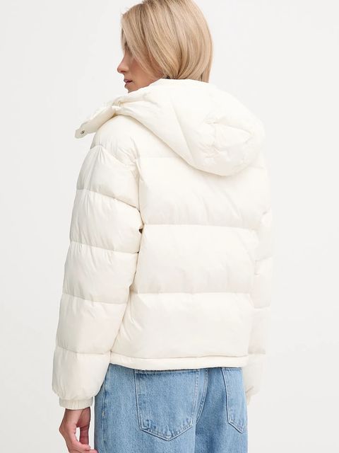 Calvin Klein Jeans kurtka puchowa kolor beżowy zimowa oversize LV047D501G - zdjęcie produktu nr 2