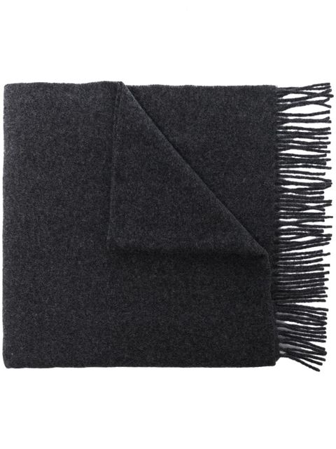 TOTEME fringed-edge wool scarf - Grey - zdjęcie produktu nr 1