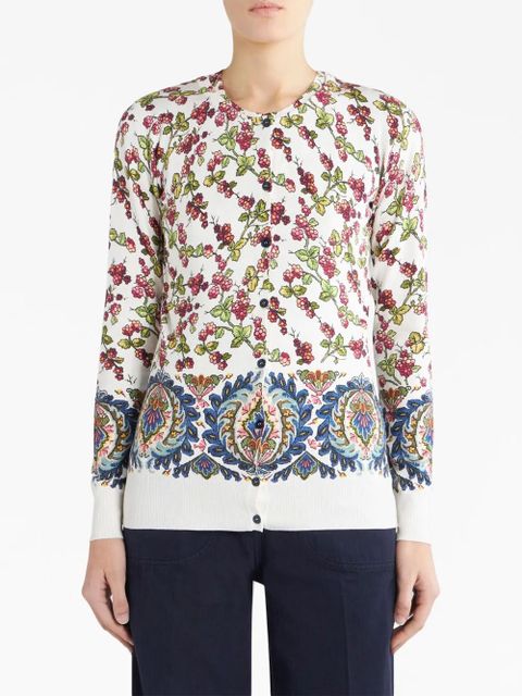 ETRO berry-motif twin set - White