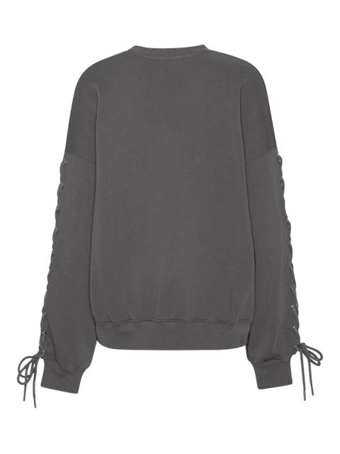 ROTATE BIRGER CHRISTENSEN lacing crew-neck sweater - Grey