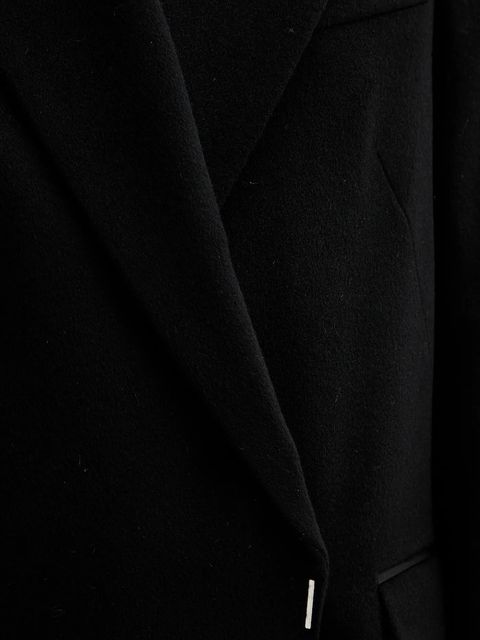 BOSS płaszcz kaszmirowy kolor czarny 50548726