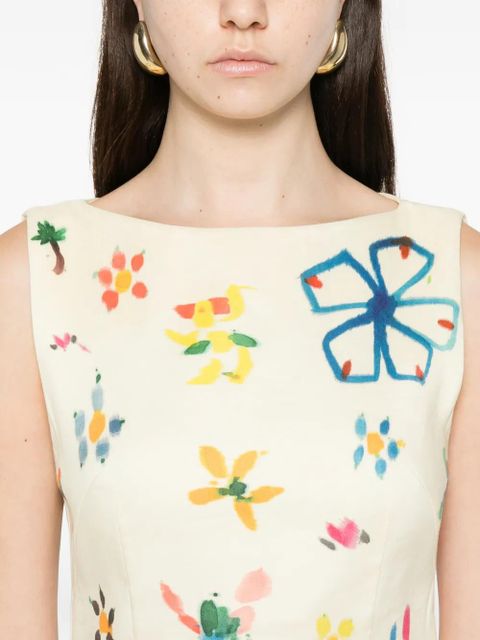 ALEMAIS Sidi floral mini dress - Yellow