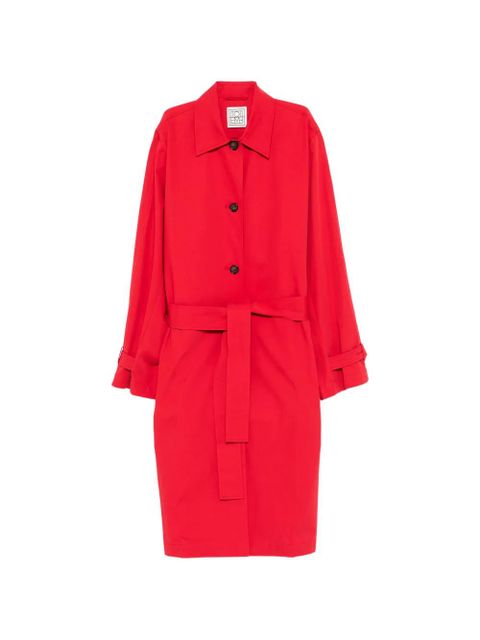TOTEME belted button-fastening coat - Red - zdjęcie produktu nr 1