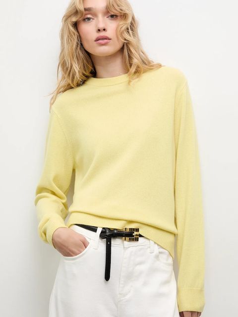 Answear.LAB sweter z wełny merino damski kolor żółty lekki - zdjęcie produktu nr 1