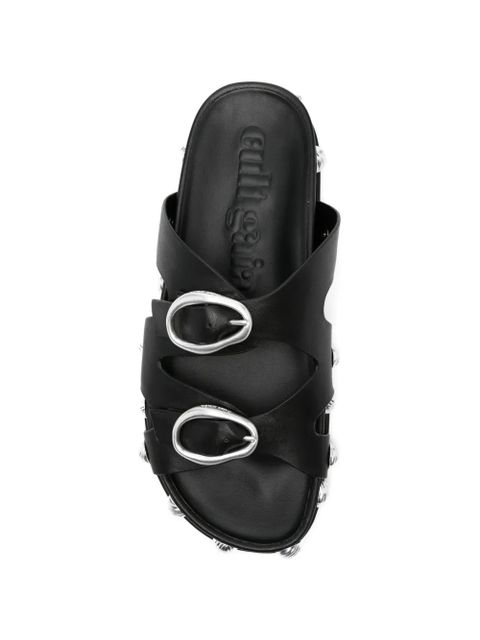 Cult Gaia buckled studded sandals - Black