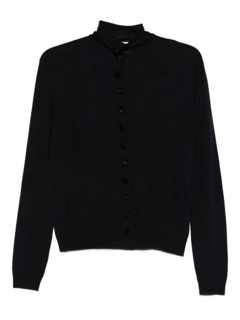 KHAITE high-neck buttoned cardigan - Black - zdjęcie produktu nr 1