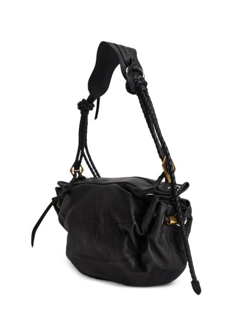ISABEL MARANT medium Maia braided-strap knotted leather shoulder bag - Black