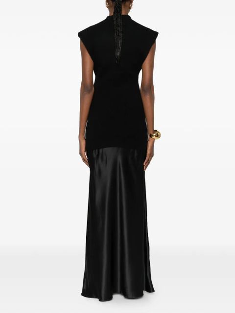 Christopher Esber V-neck sleeveless dress - Black
