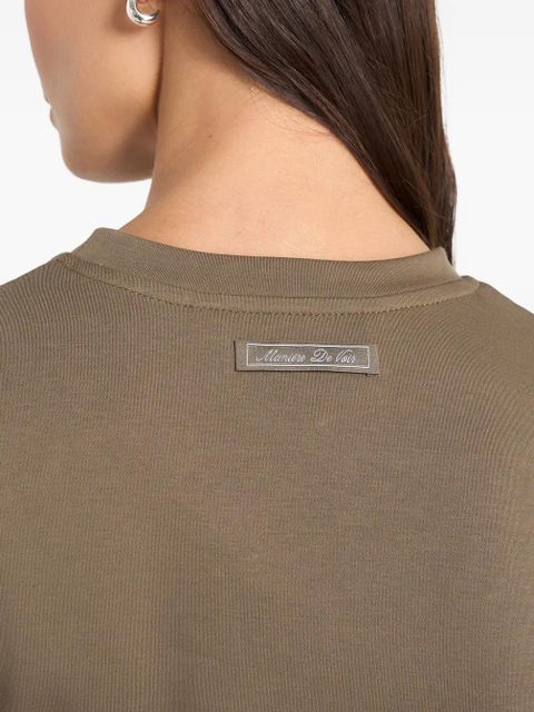 Manière De Voir Pauline ruched asymmetric T-shirt - Green