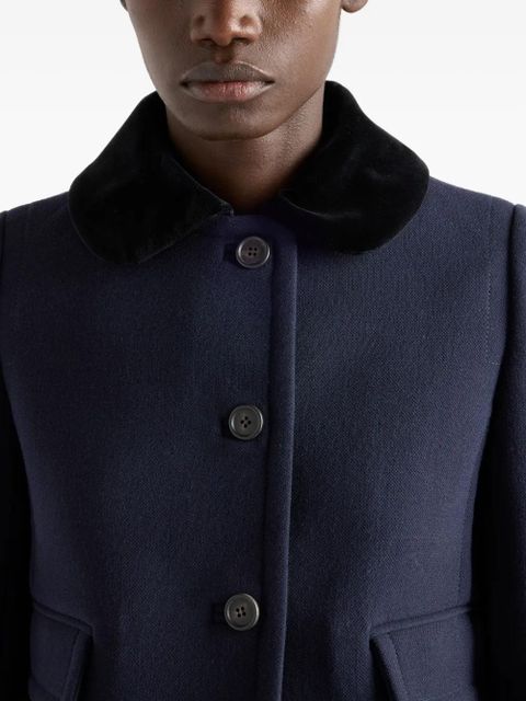 Prada velvet-collar jacket - Blue - zdjęcie produktu nr 2