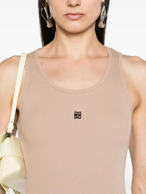 Givenchy 4G-plaque ribbed maxi dress - Neutrals