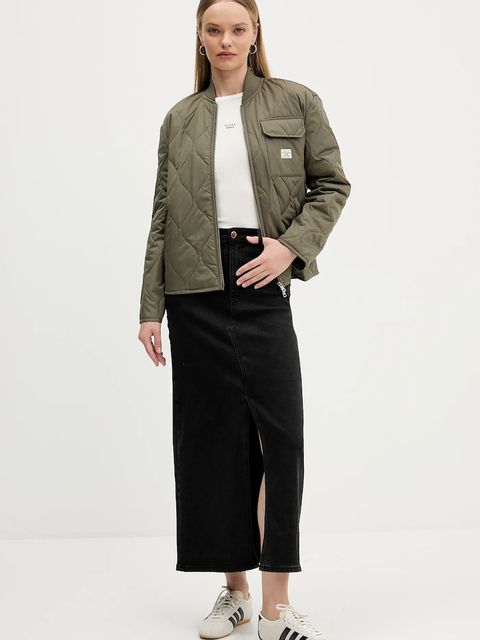 Guess Jeans kurtka kolor zielony przejściowa oversize W5YL26 WHG02 - zdjęcie produktu nr 2