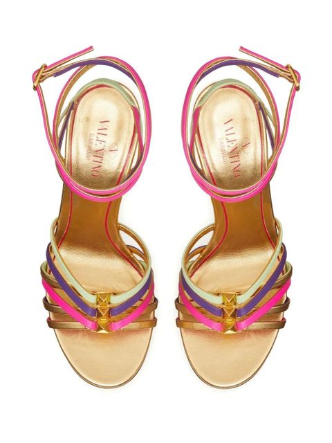 Valentino Garavani metallic Rockstud strappy sandals - Gold