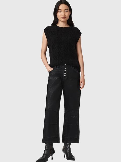 AllSaints jeansy damskie high waist W070EB